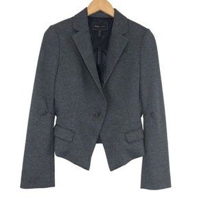 BCBGMAXAZRIA Asymmetric Single Button Blazer Size Small Grey NWOT